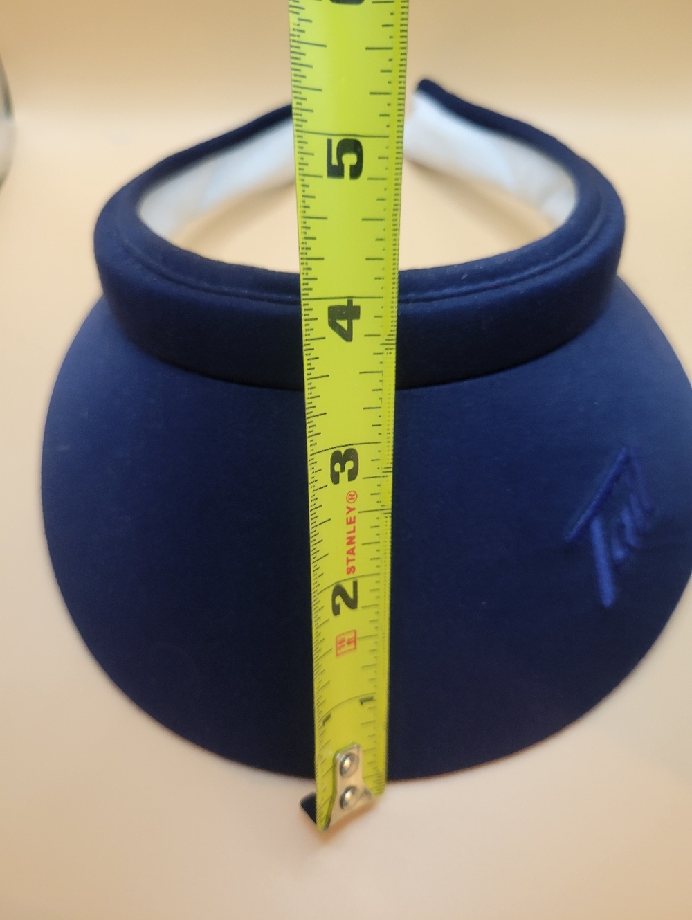 Navy Padded Visor with Tail Embroidery - Picture 4 of 5